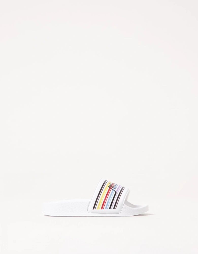 Kids Slides Multicolor Stripes
