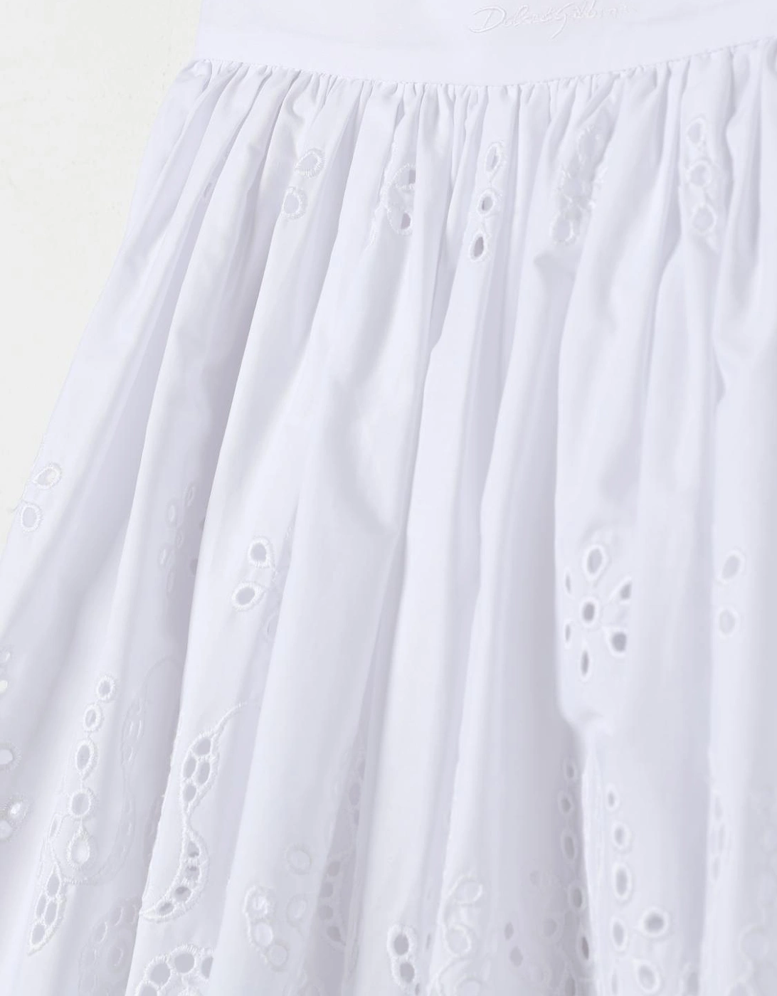 Eyelet Aline Skirt Scalloped Hem