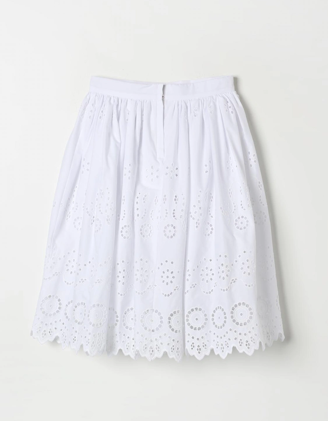 Eyelet Aline Skirt Scalloped Hem