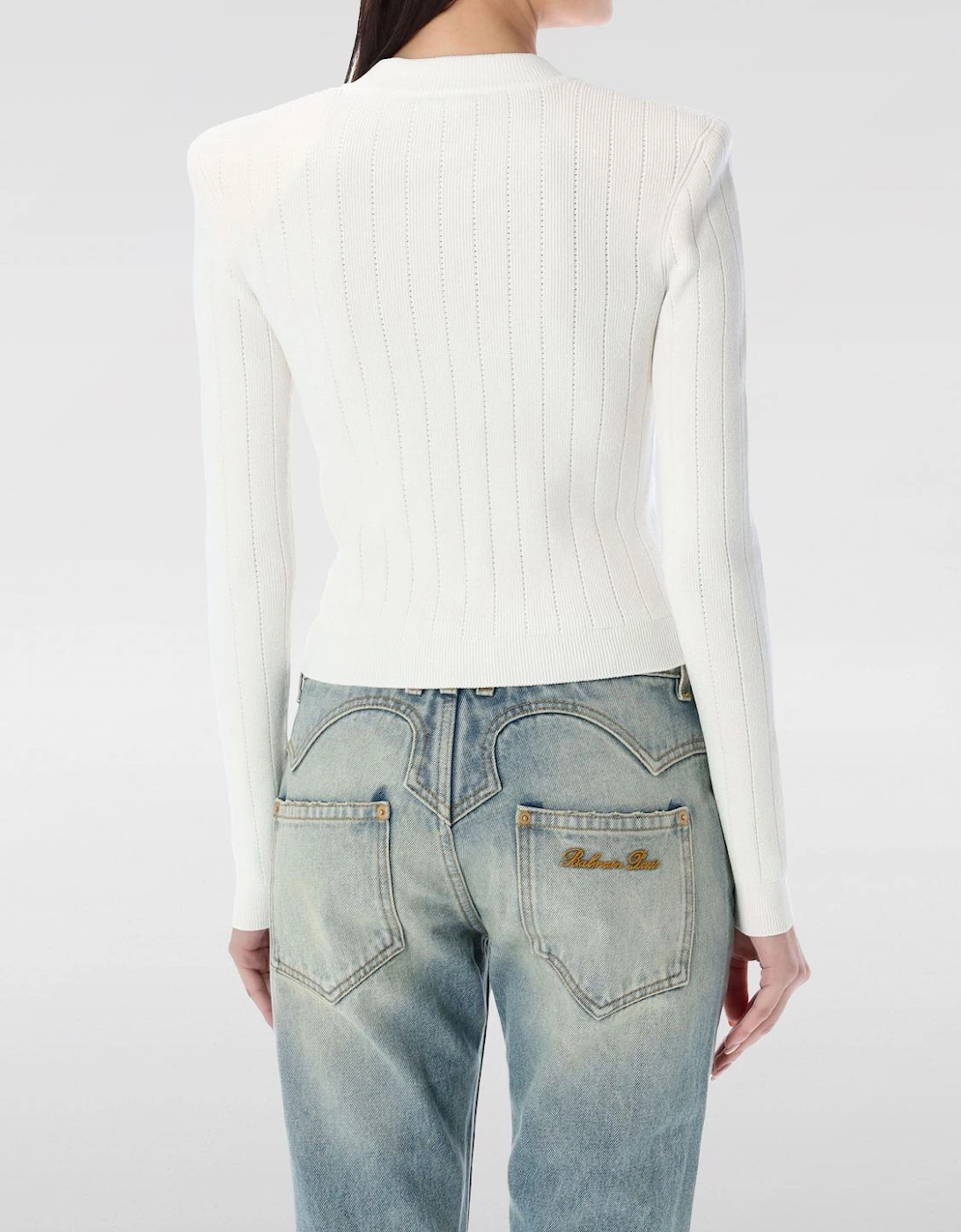 Ribbed Knit VNeck Cardigan