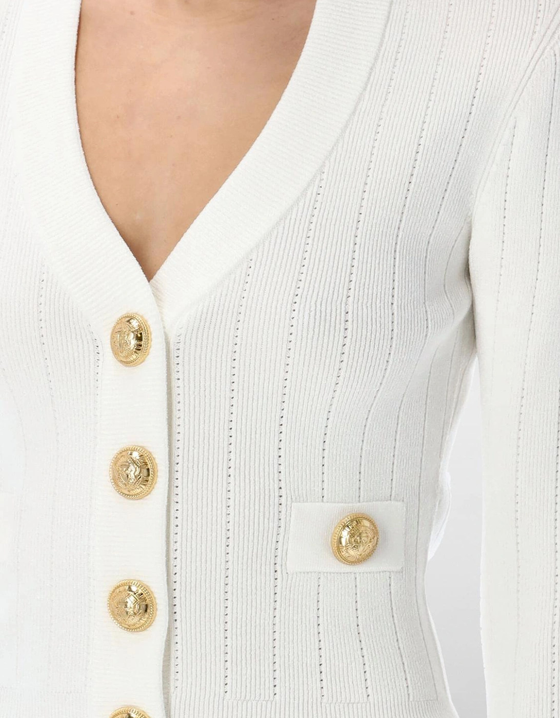 Ribbed Knit VNeck Cardigan