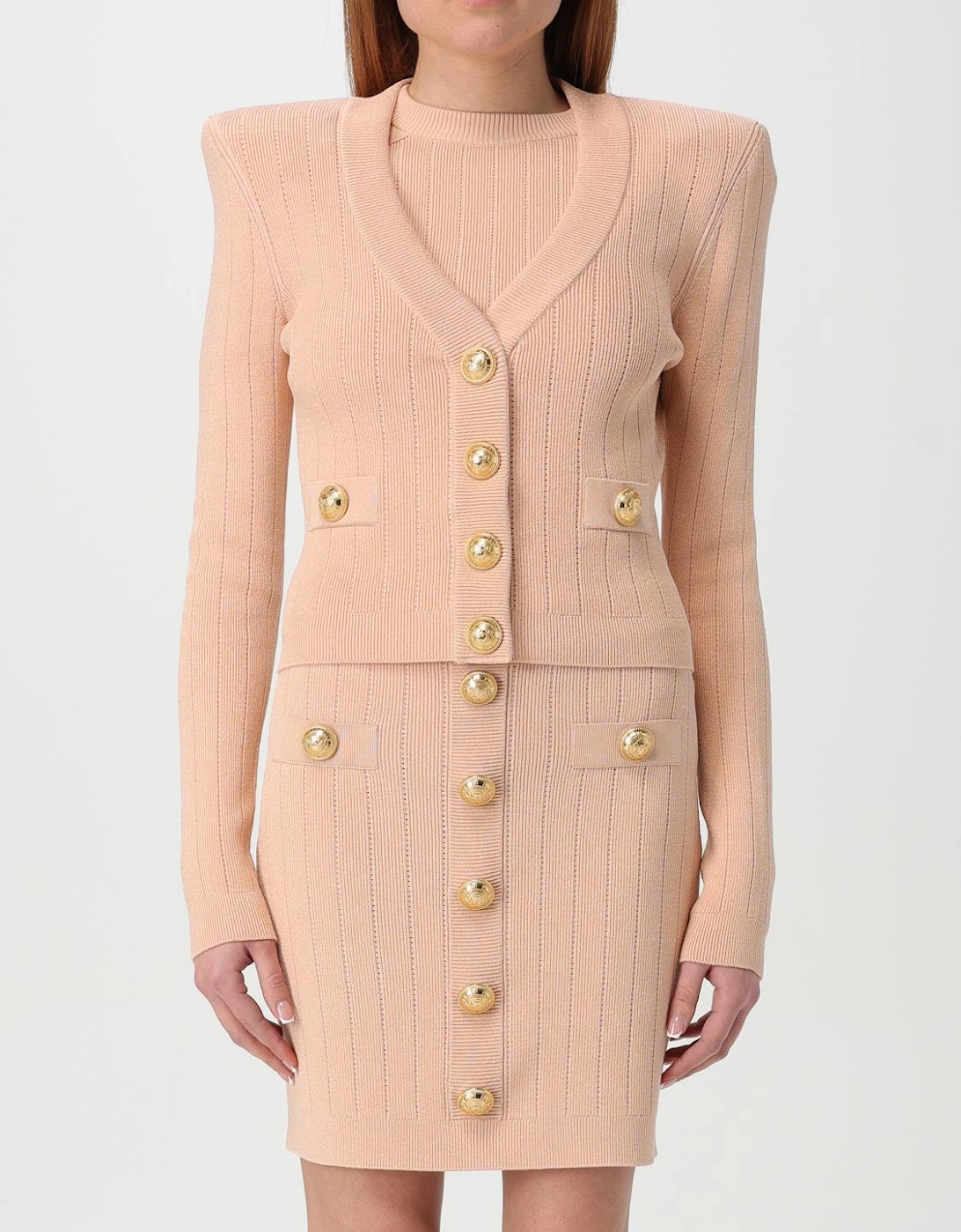 Ribbed Knit VNeck Cardigan