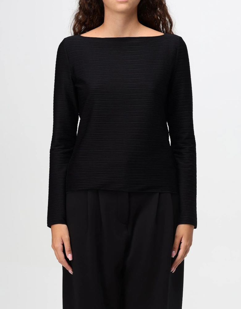 Pleated Long Sleeve Top