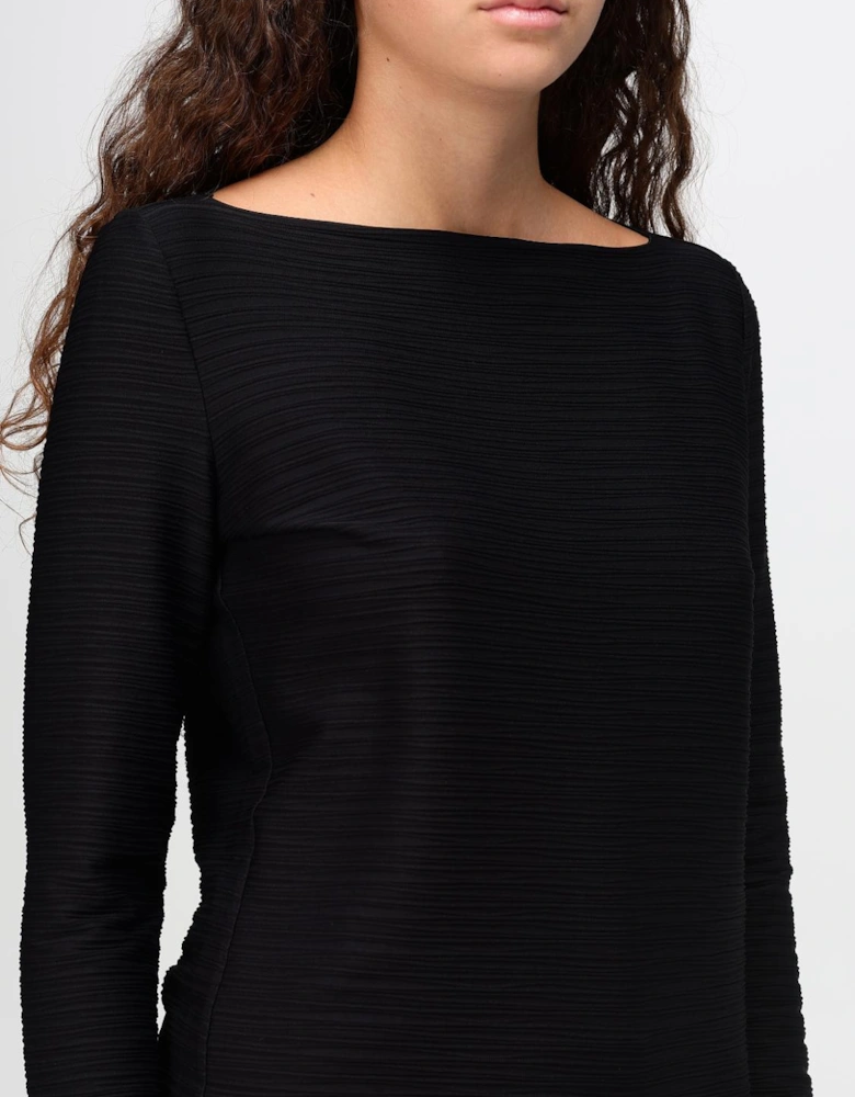 Pleated Long Sleeve Top