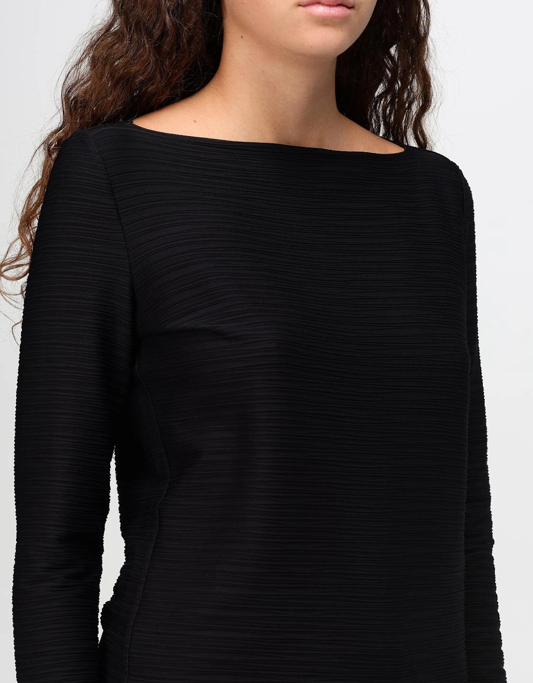 Pleated Long Sleeve Top