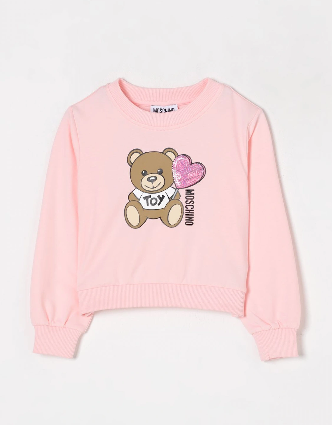 Teddy Bear Pink Cropped Sweatshirt