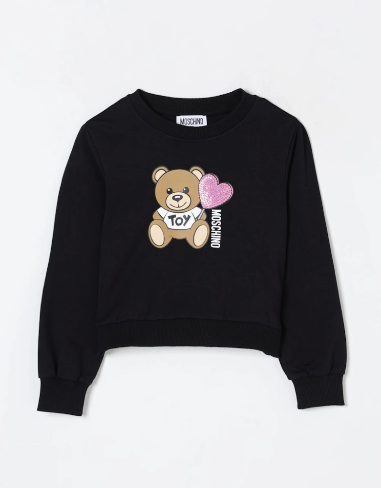 Teddy Bear Pink Cropped Sweatshirt