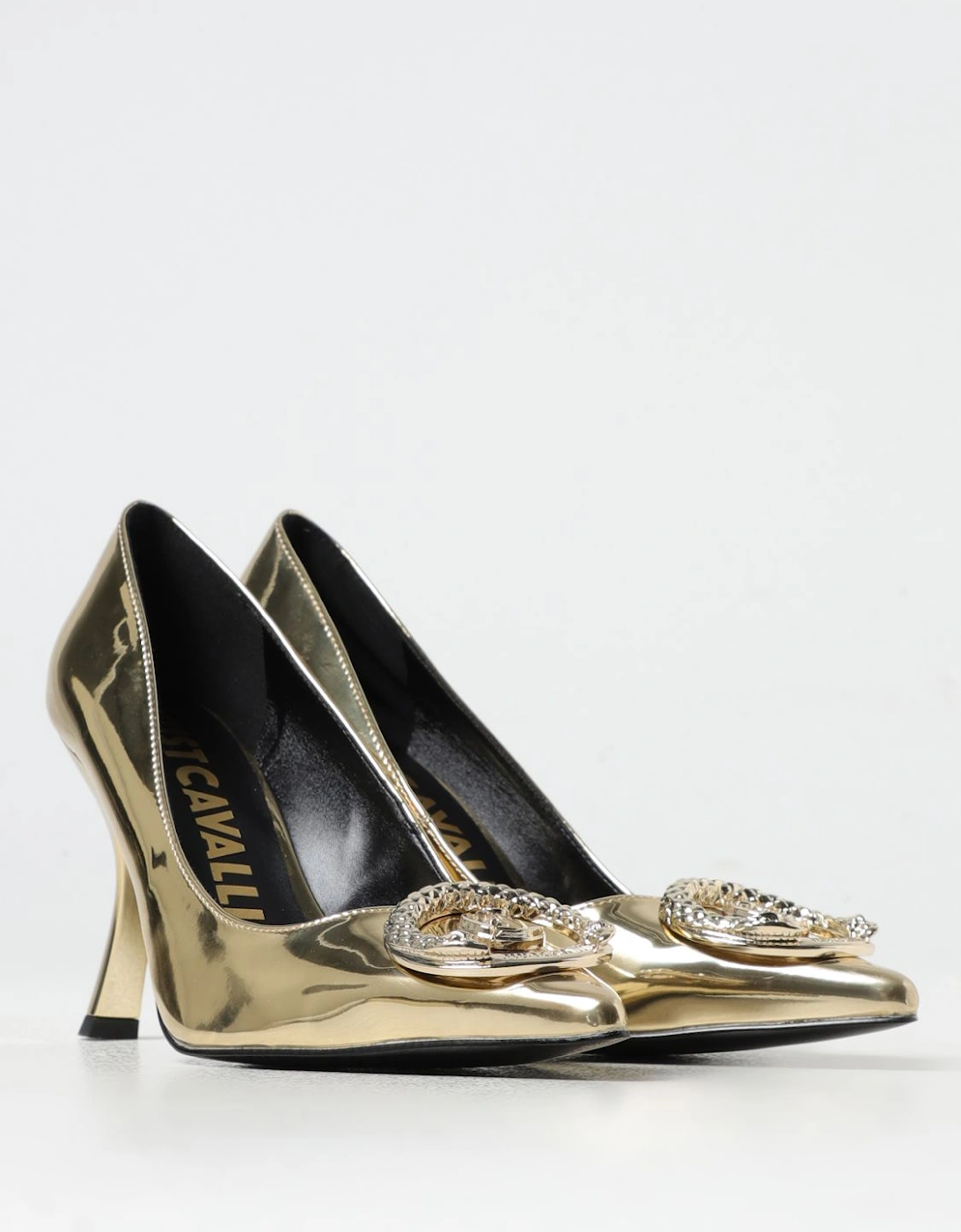 Metallic PointedToe Heels