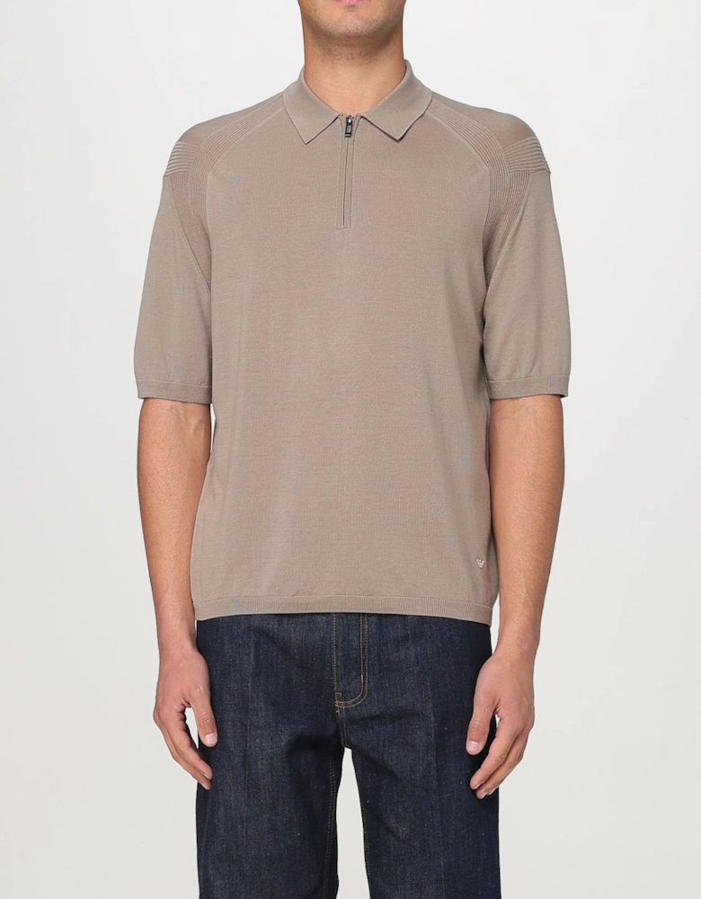 Short Sleeve Zip Polo Shirt