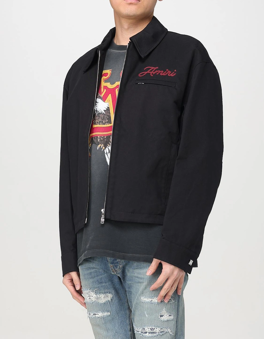 Embroidered Script Jacket