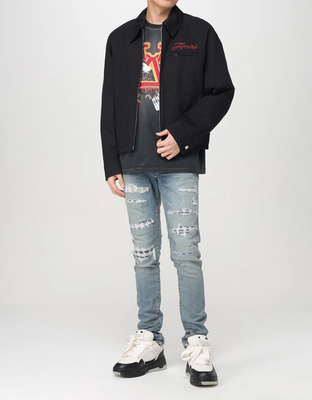 Embroidered Script Jacket