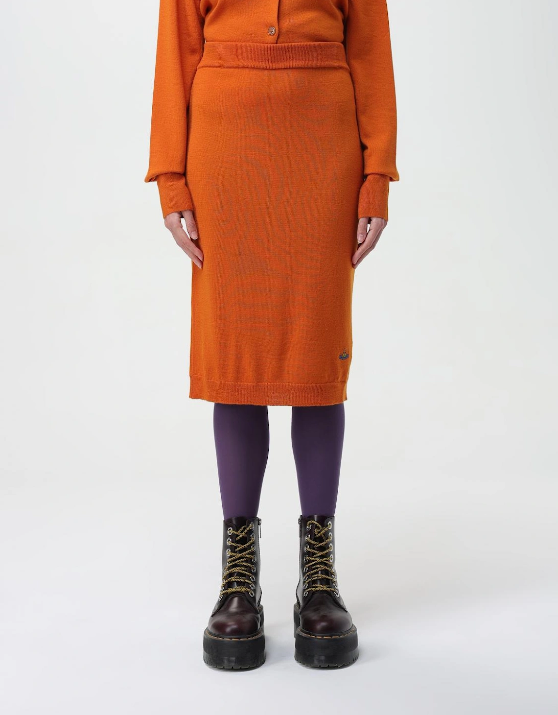 Merino Wool Knit Midi Skirt, 7 of 6
