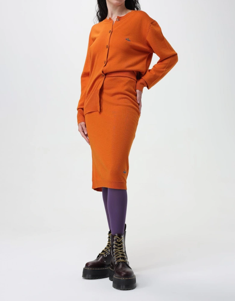 Merino Wool Knit Midi Skirt