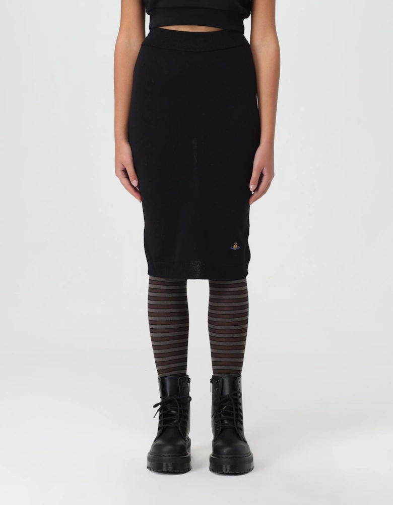 Merino Wool Knit Midi Skirt