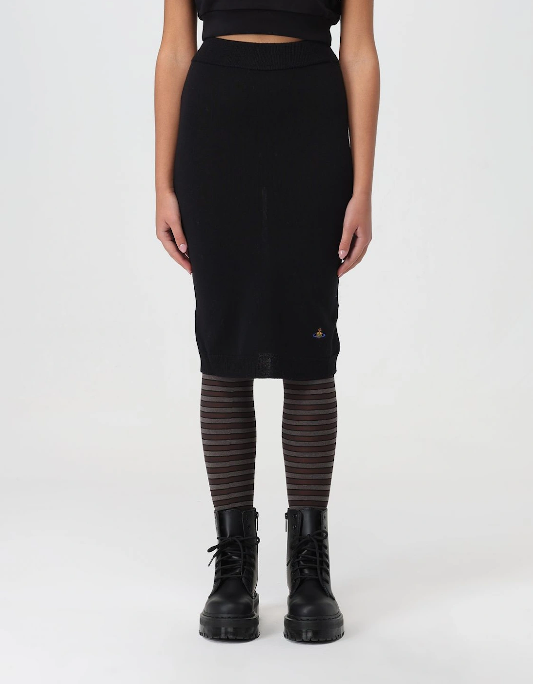 Merino Wool Knit Midi Skirt