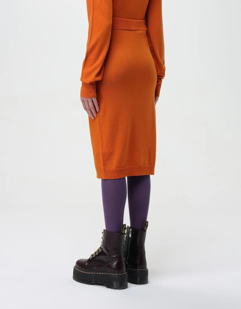 Merino Wool Knit Midi Skirt