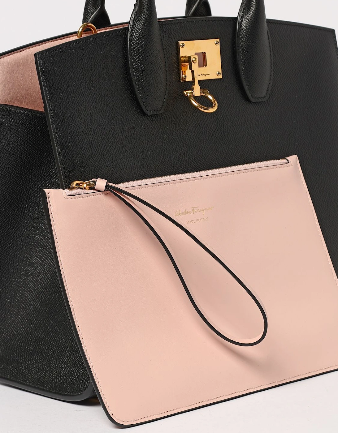 Studio Top Handle Bag Leather