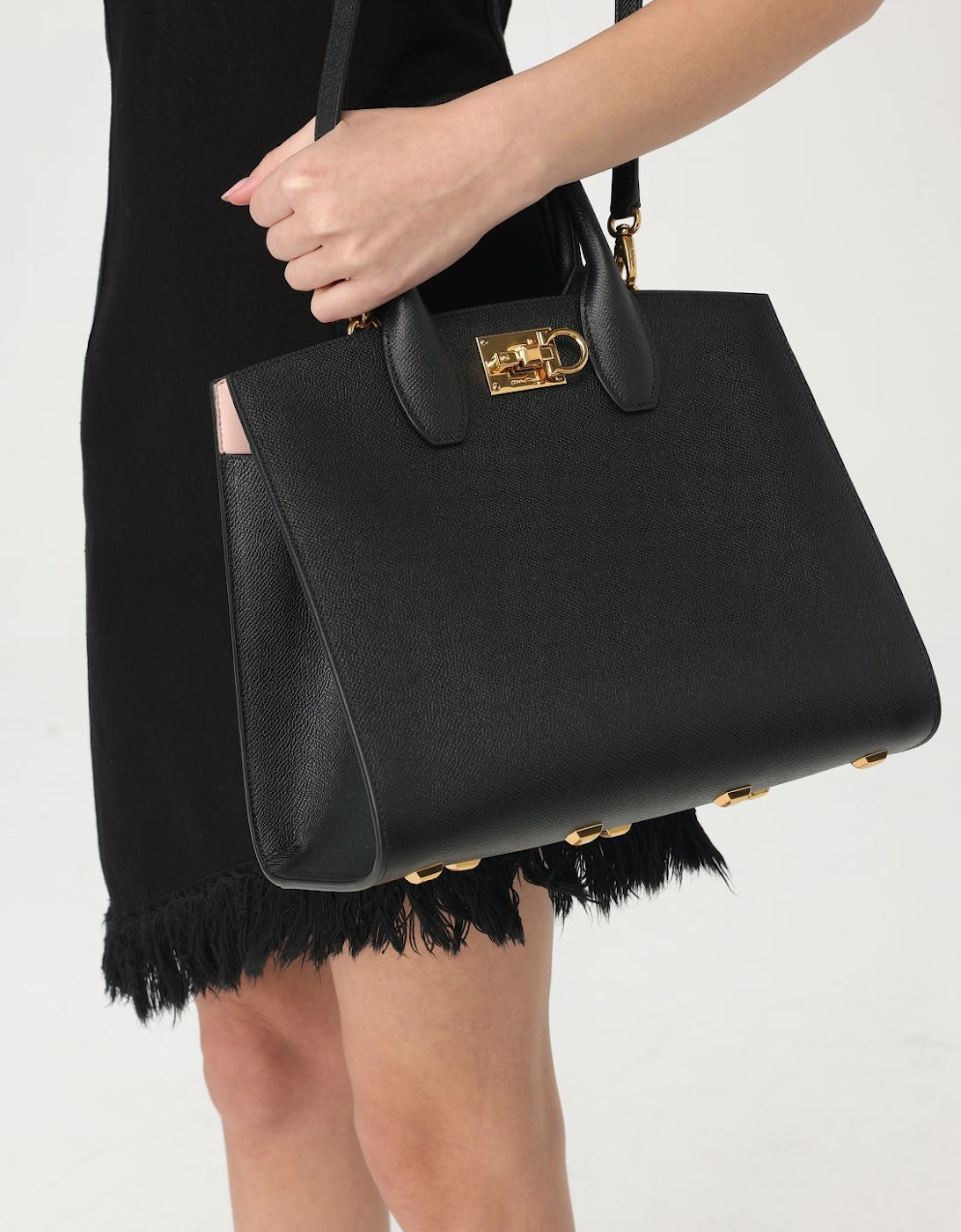 Studio Top Handle Bag Leather