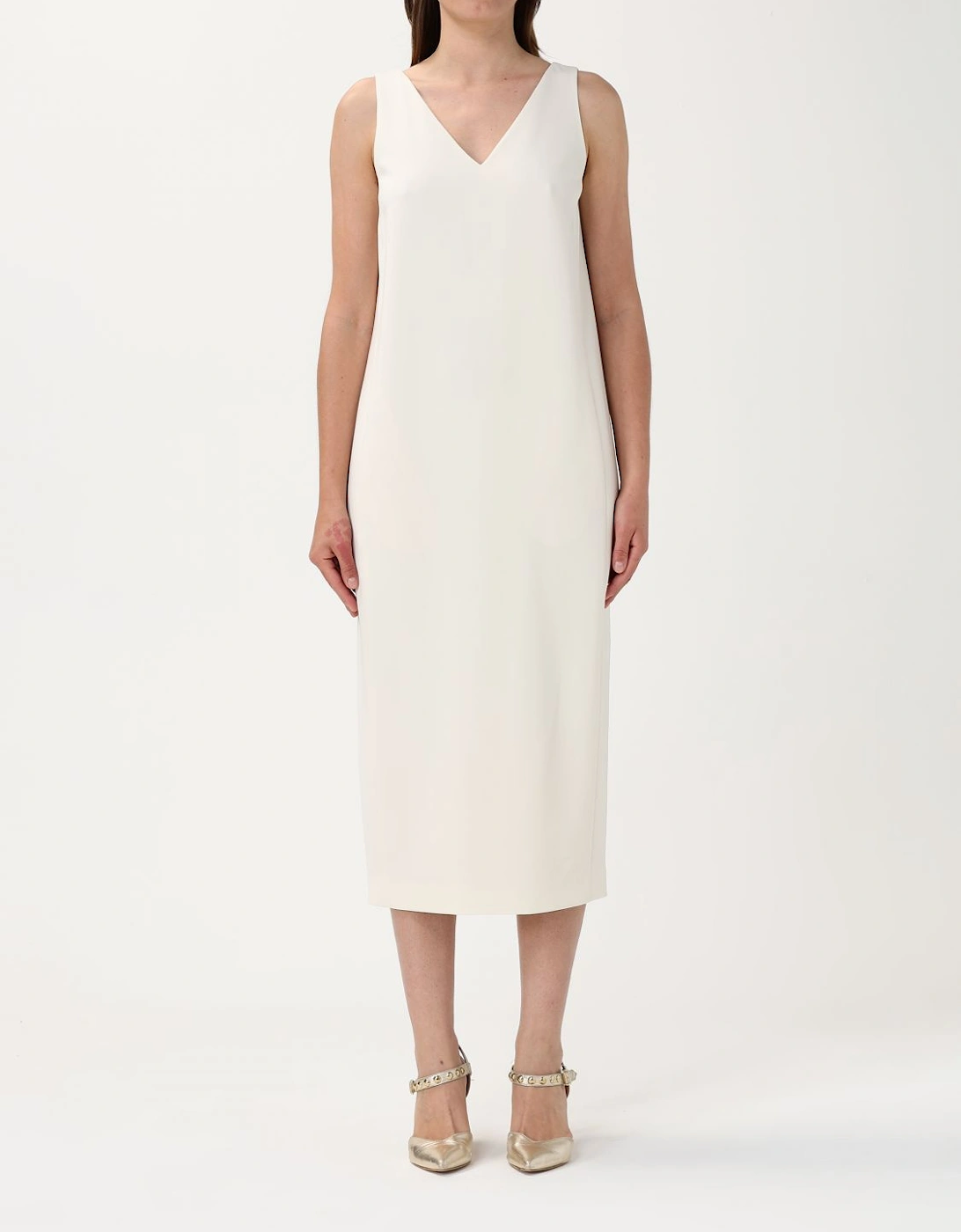 Ivory Sleeveless Midi Dress, 5 of 4