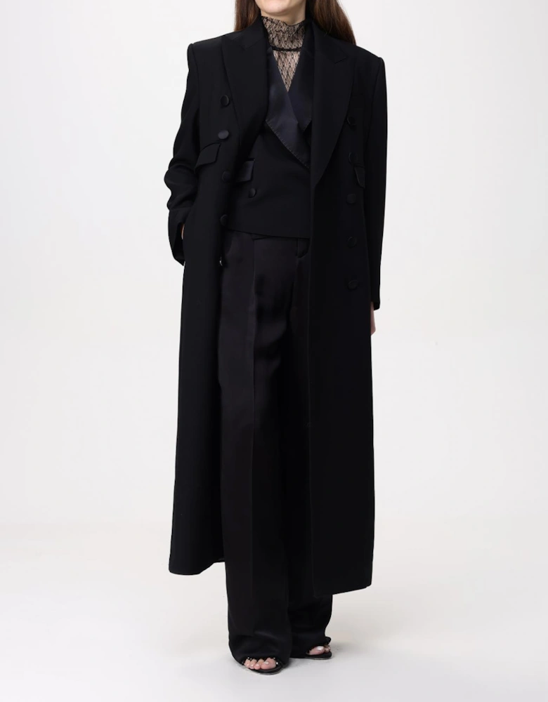 Double Breasted Satin Lapel Vest