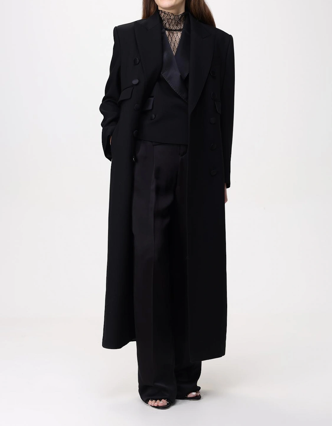 Double Breasted Satin Lapel Vest