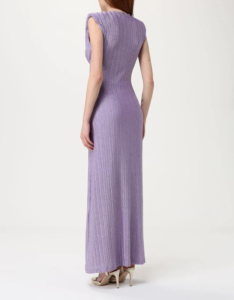 Knotted Maxi Dress Shimmering Fabric