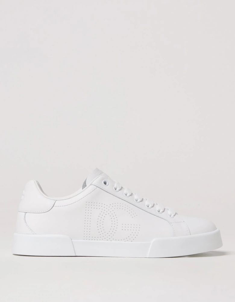 Leather Sneakers Perforated Logo