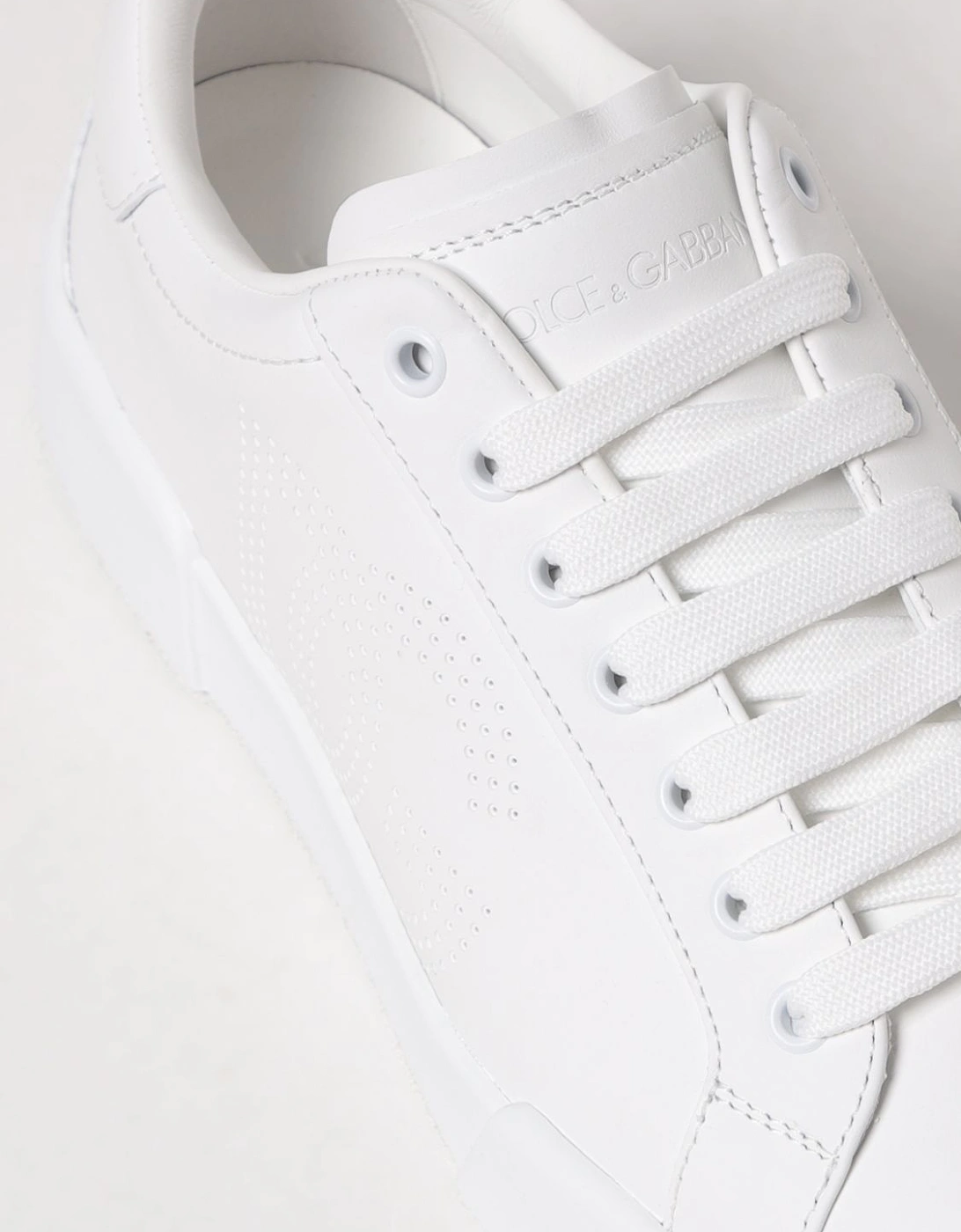 Leather Sneakers Perforated Logo