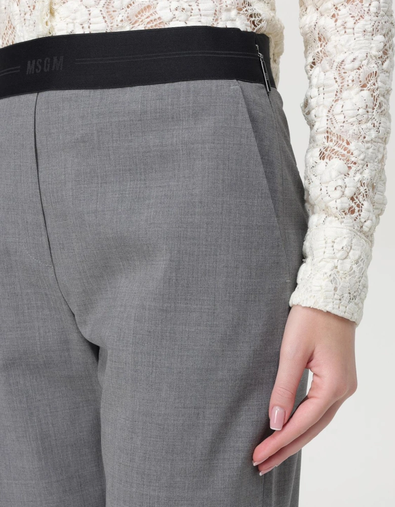 Straight Leg Wool Trousers