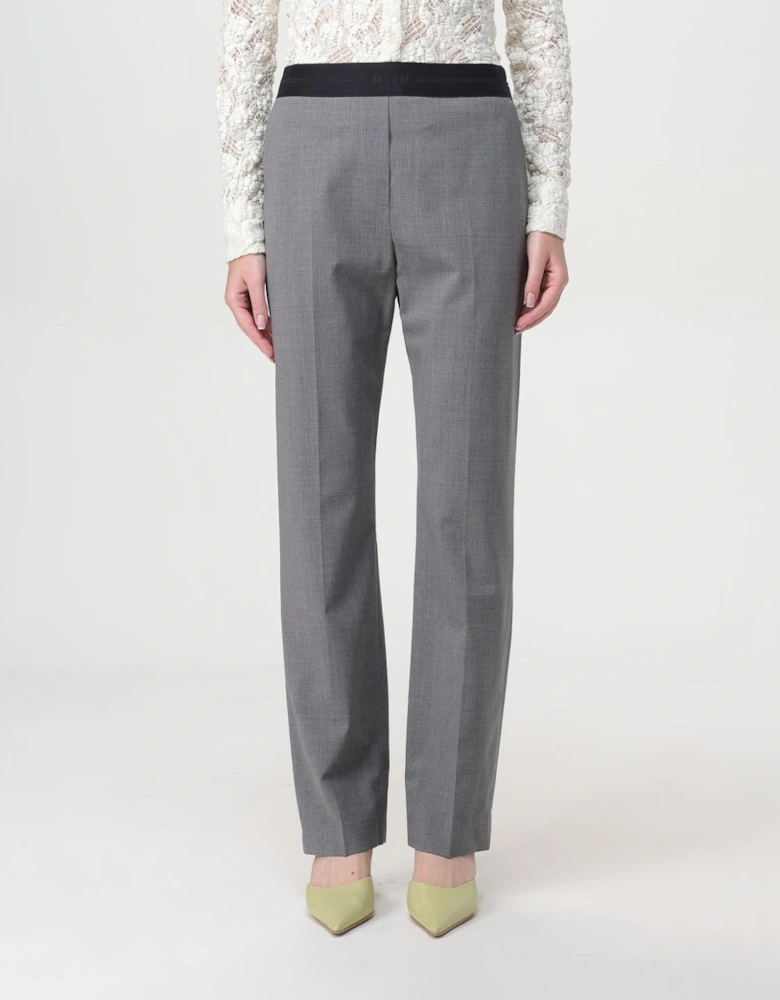 Straight Leg Wool Trousers