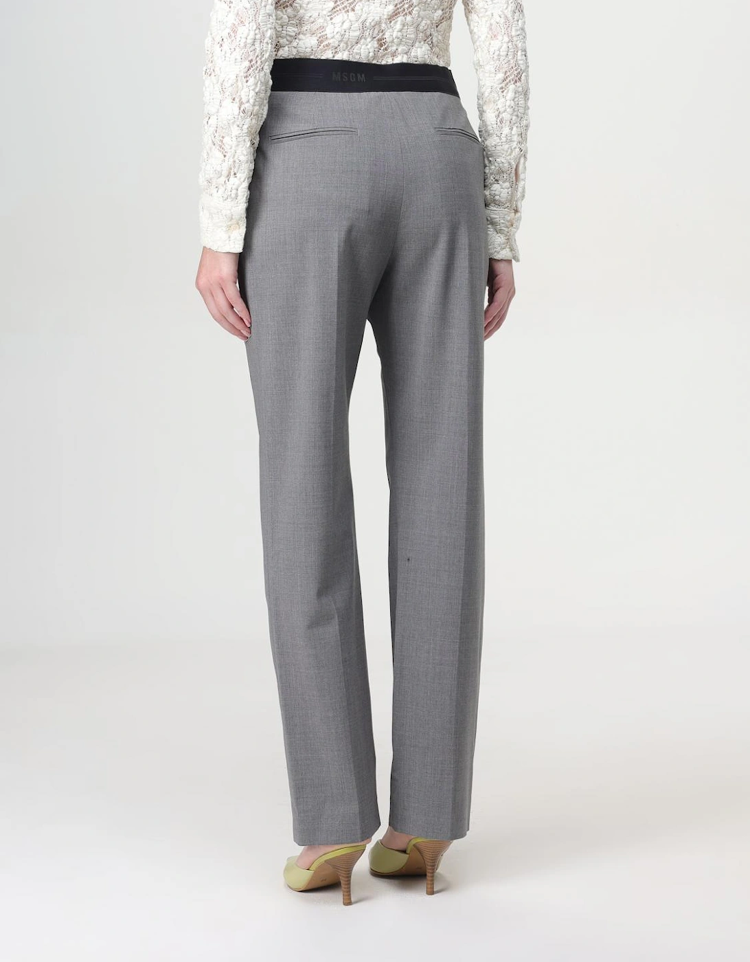 Straight Leg Wool Trousers