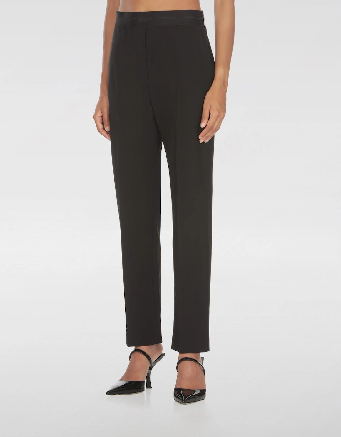 Straight Leg Wool Trousers