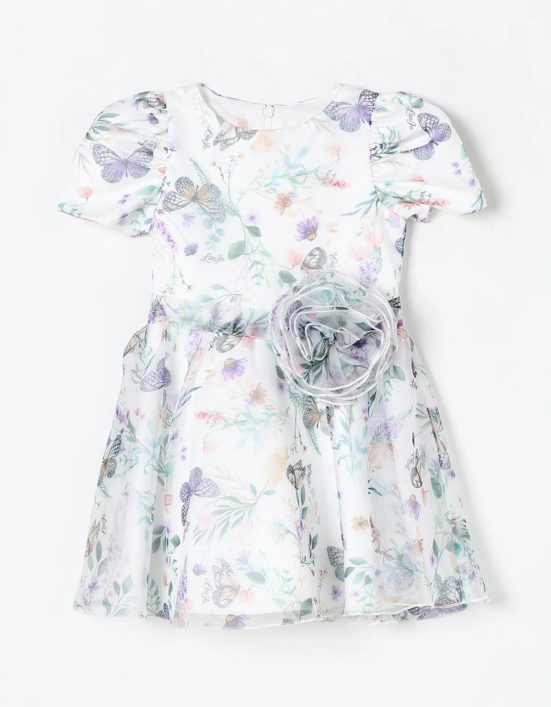 Girls Butterfly Organza Dress, 4 of 3