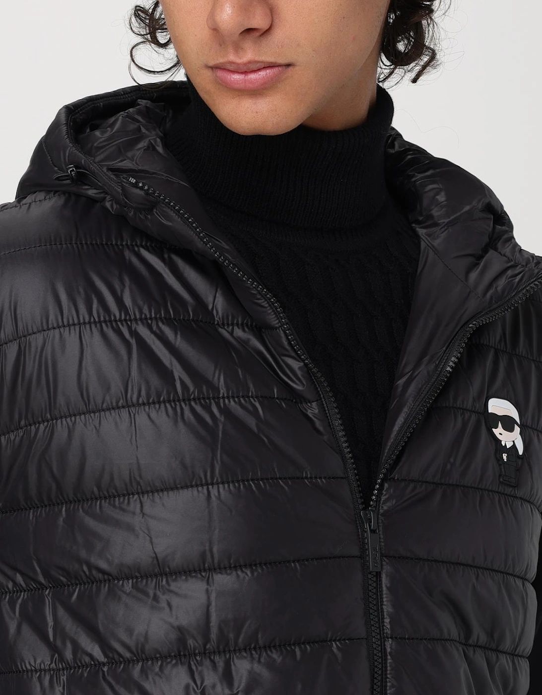 Quilted Panelled Hoodie Relaxed Fit