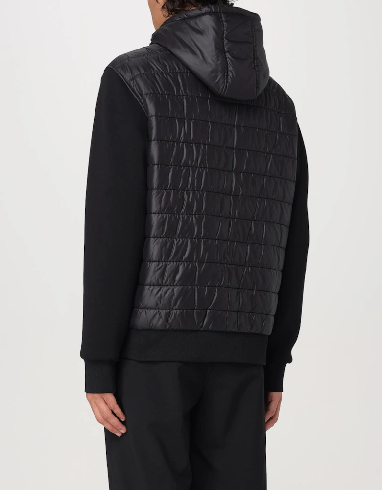 Quilted Panelled Hoodie Relaxed Fit