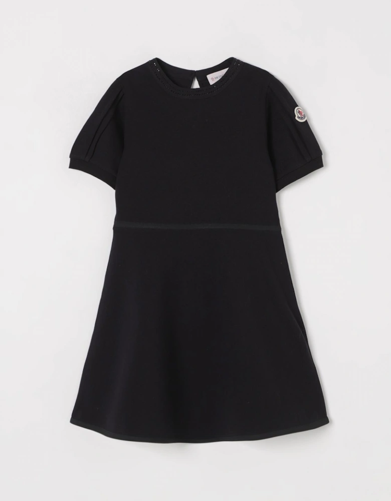 Girls Short Sleeve Embellished Dress