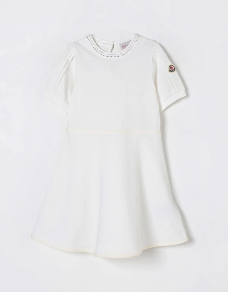Girls Short Sleeve Embellished Dress