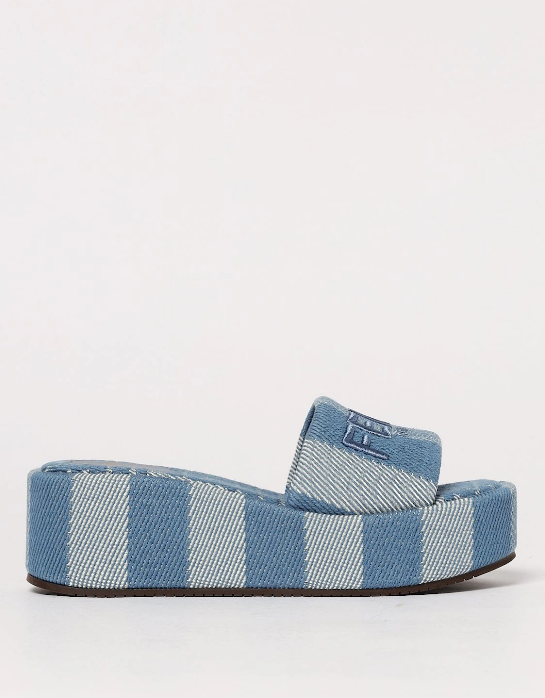 Striped Fabric Platform Slides
