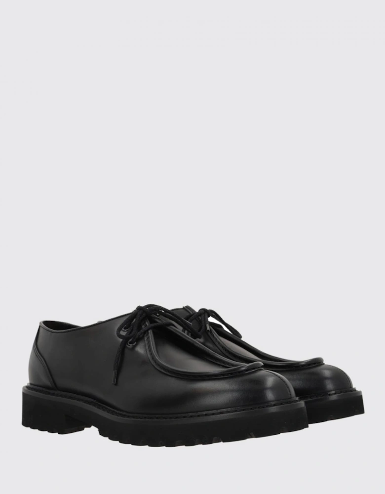 Leather Derby Shoes Chunky Sole