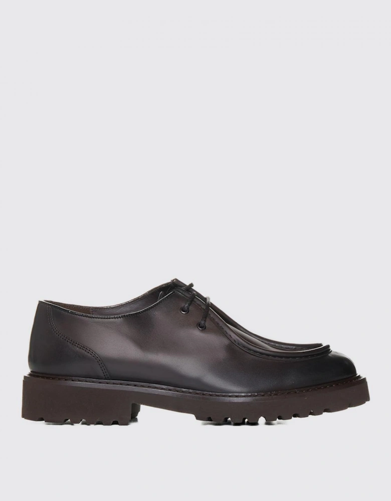 Leather Derby Shoes Chunky Sole