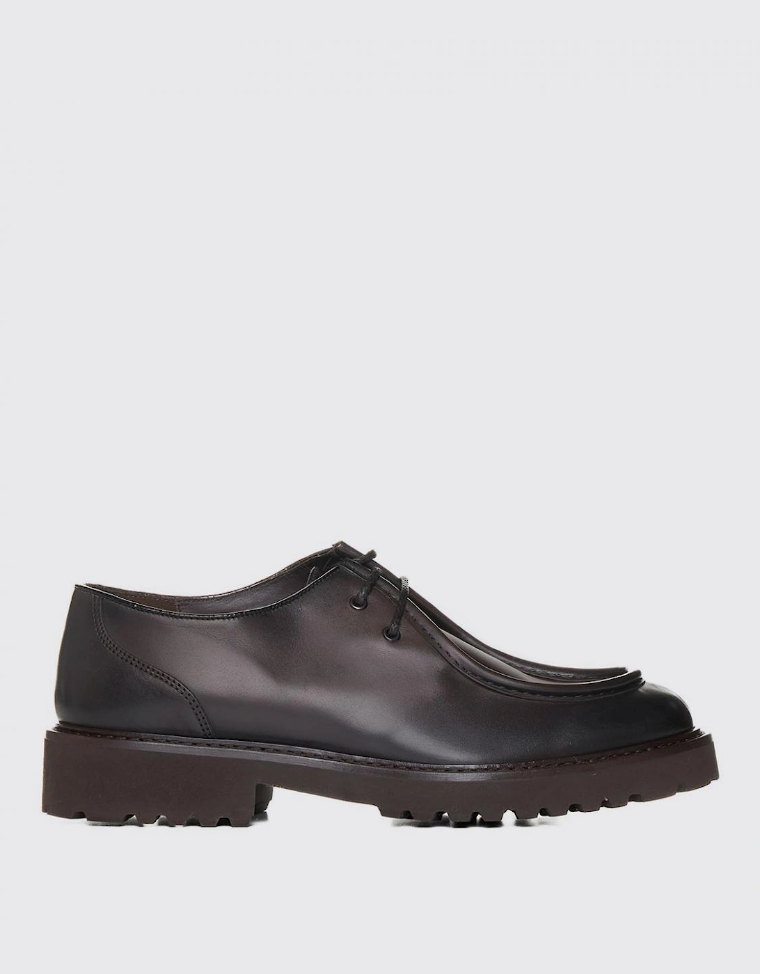 Leather Derby Shoes Chunky Sole
