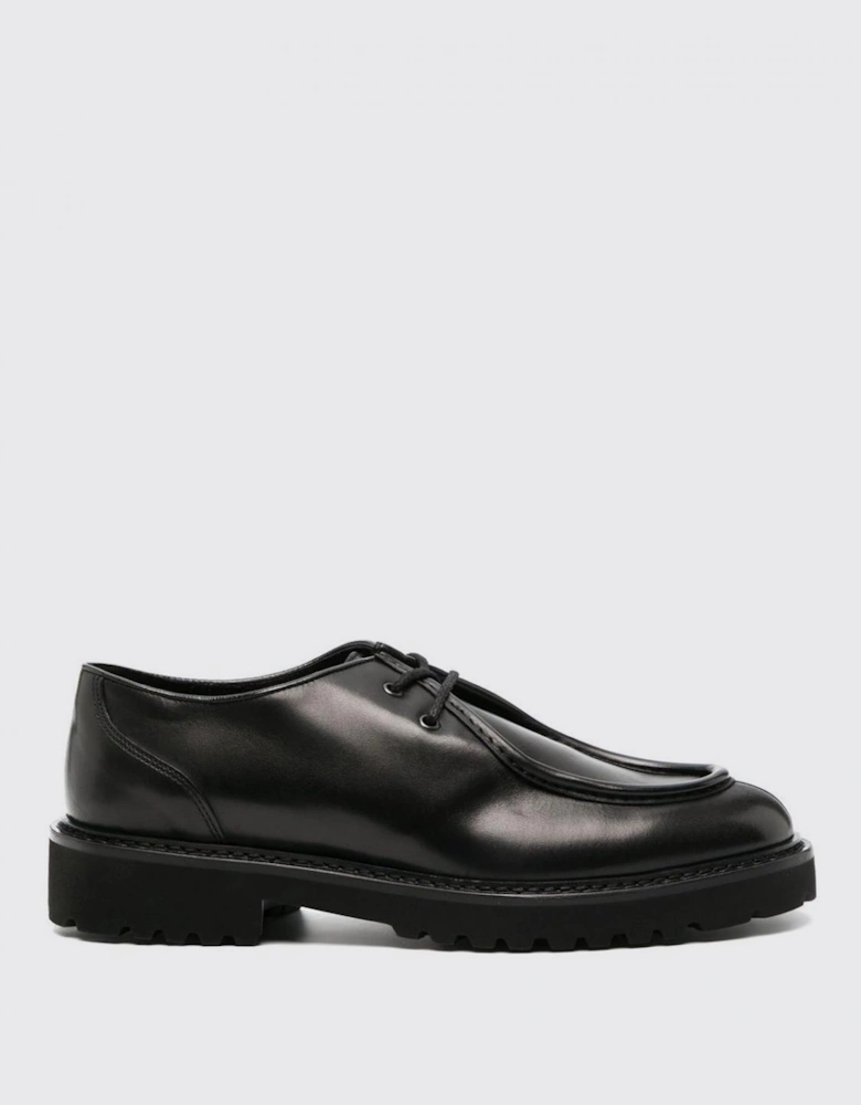 Leather Derby Shoes Chunky Sole