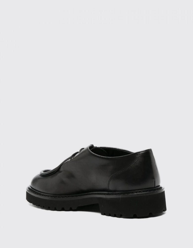 Leather Derby Shoes Chunky Sole
