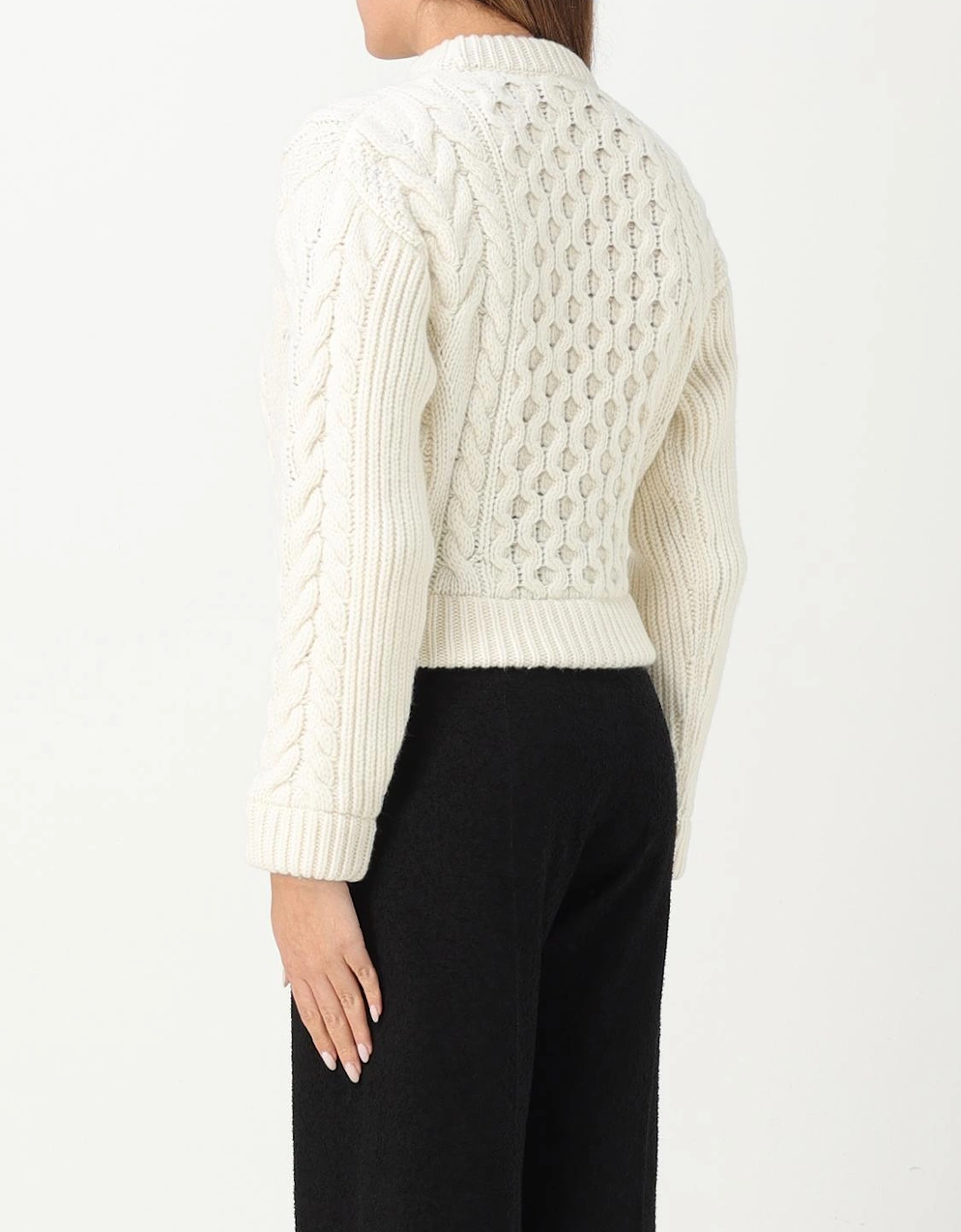 Cable Knit Merino Wool Sweater