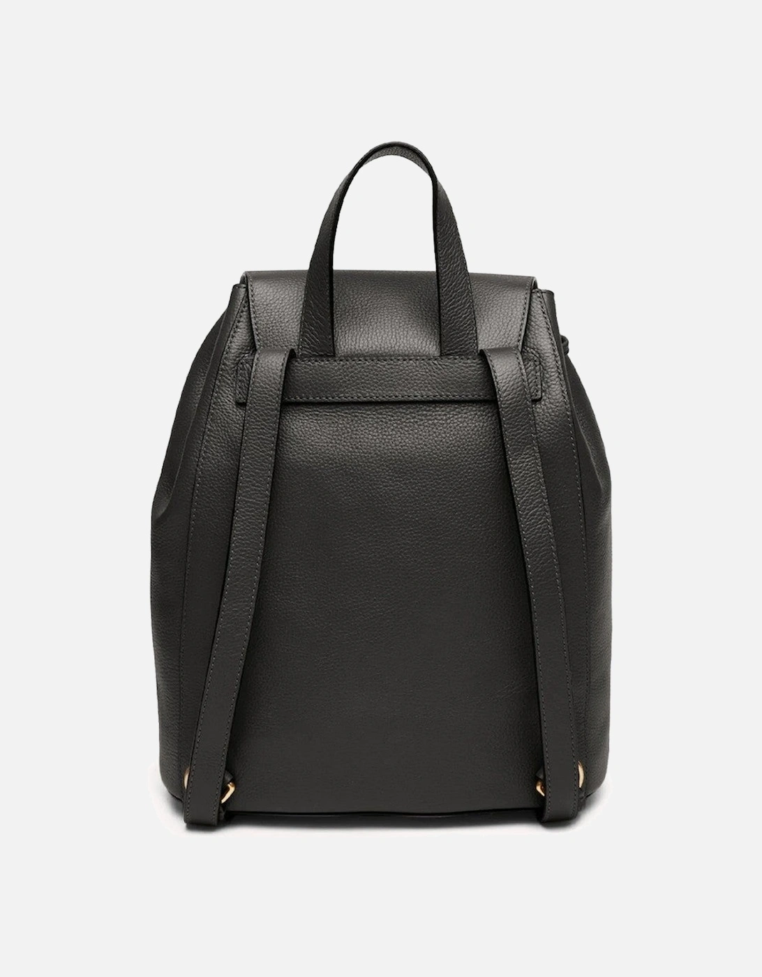 Leather Backpack with Magnetic Fastening and External Pocket