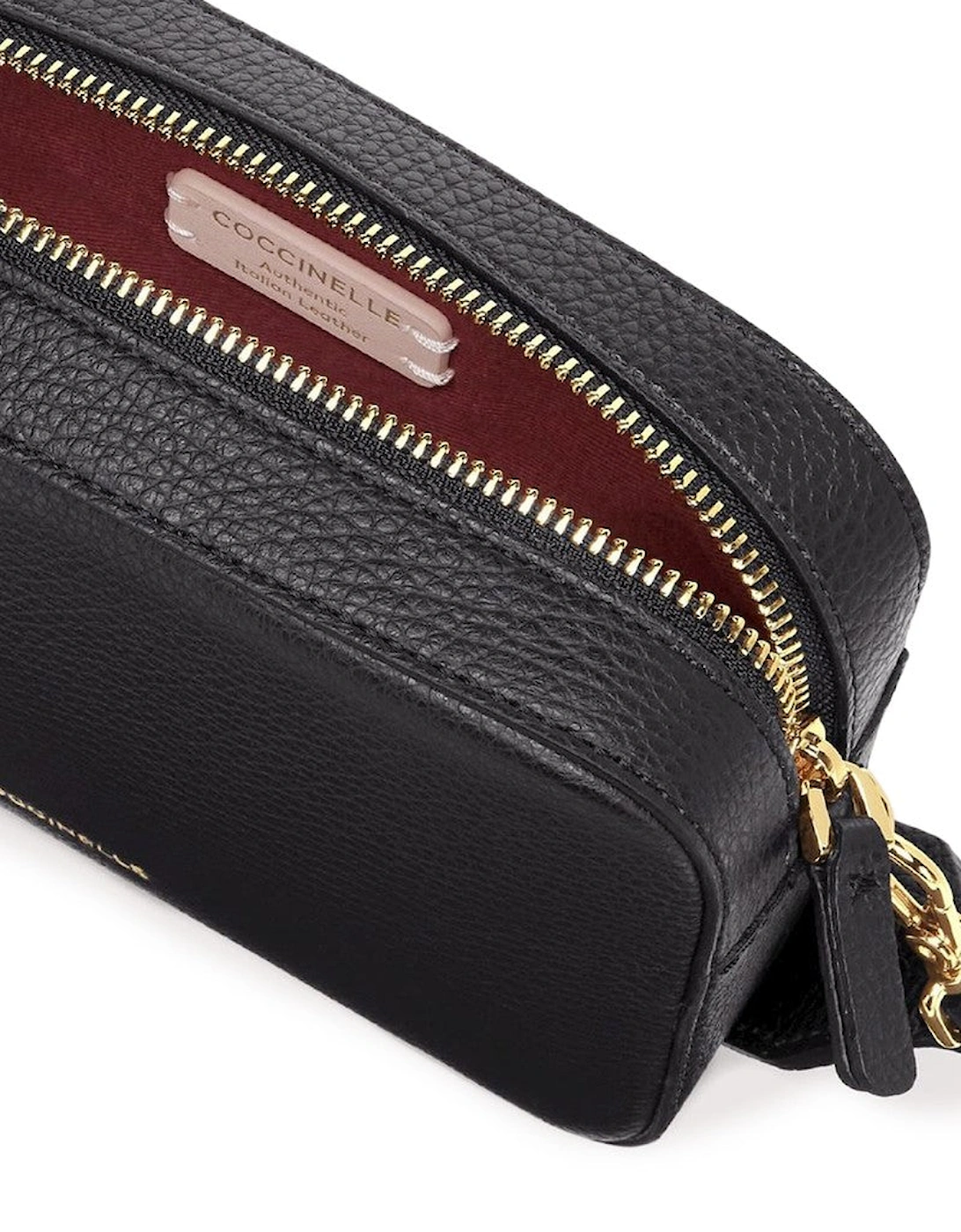 Leather Across-Body Bag with Adjustable Strap and Zip Fastening