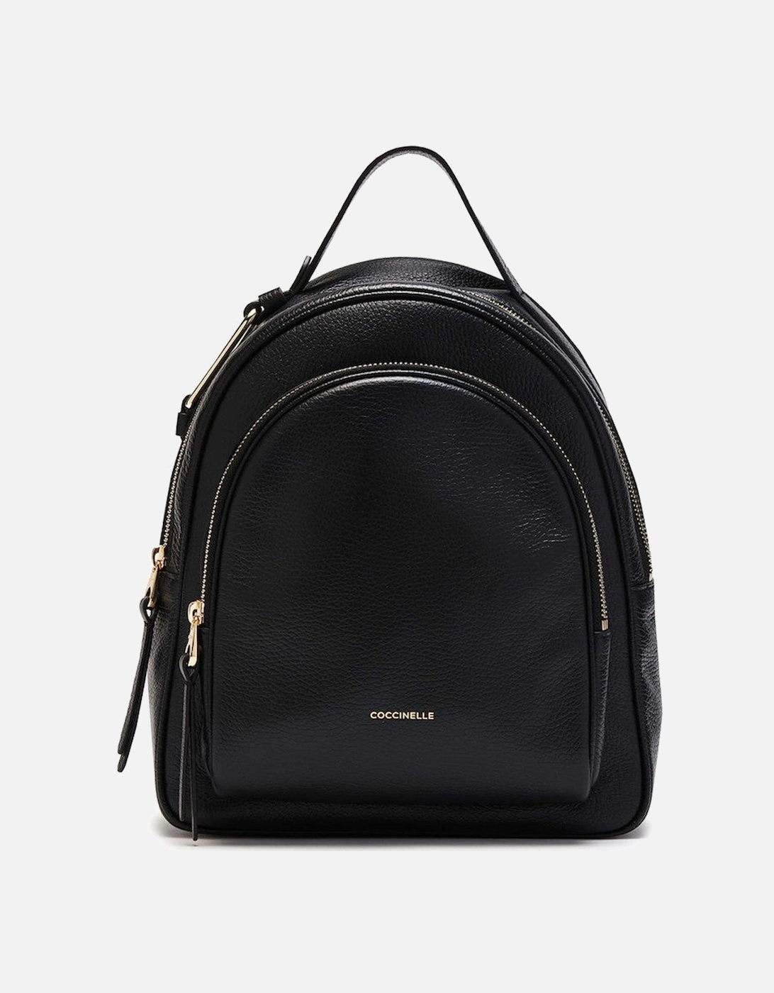Leather Backpack with Zip Fastening and Visible Logo, 4 of 3