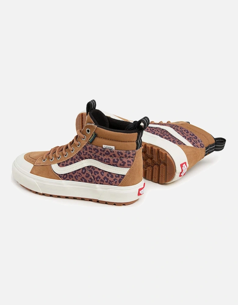 FabricandLeatherRoundToeSneakers