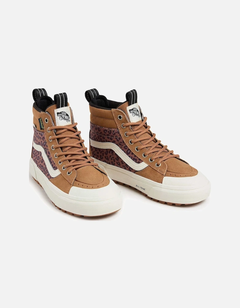 FabricandLeatherRoundToeSneakers