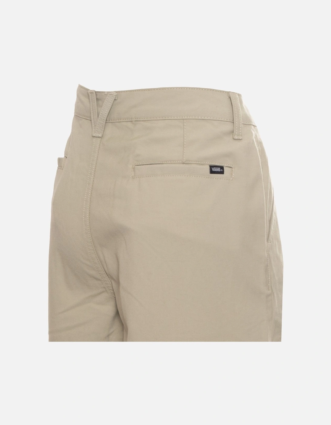 Button-Fastening Solid Trousers with Pockets